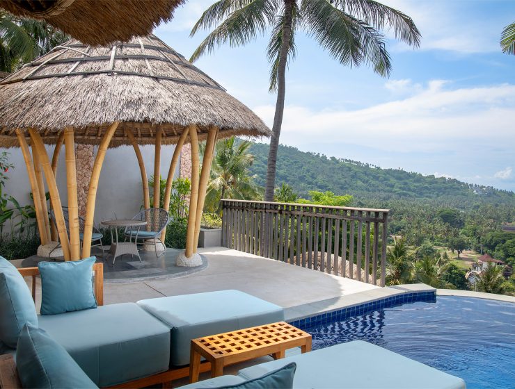 Anila Traditional Architecture Villa surrounded by Green Lush Hills with Ocean View