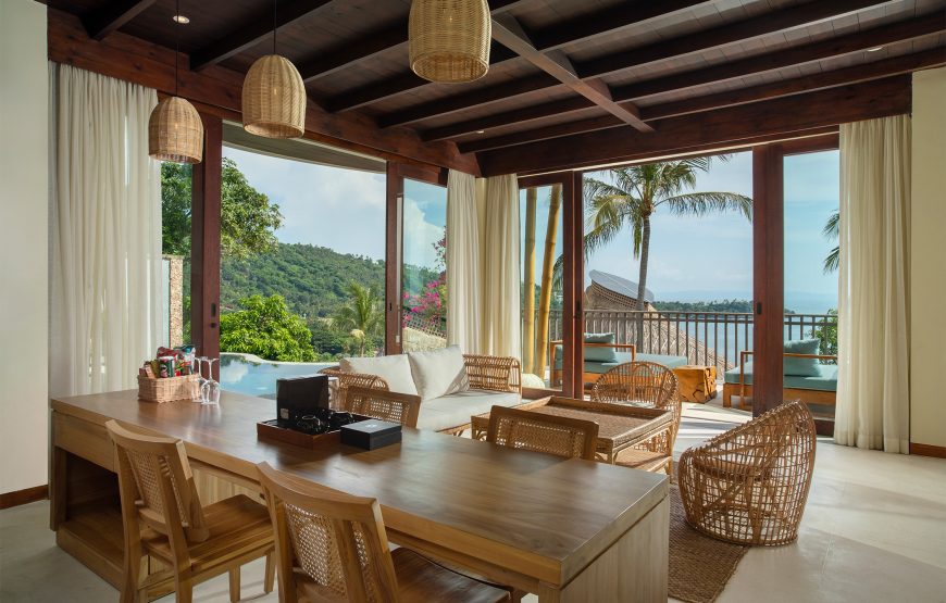 Akasa Grandeur’s Romantic Villa with Sea View and Green Lush Surroundings